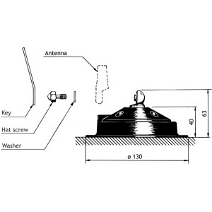 The magnetic mount should be mounted in the middle of the vehicle roof or rear locker for the best omnidirectional coverage.