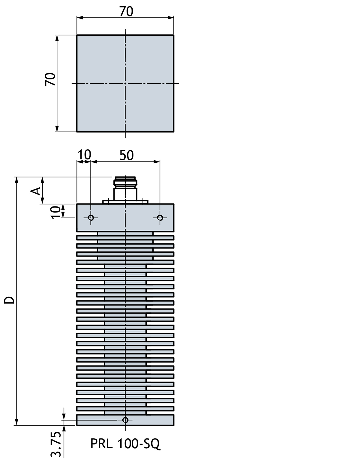 Coaxial loads II dimension 100