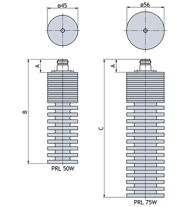 Coaxial loads II dimension 50 75