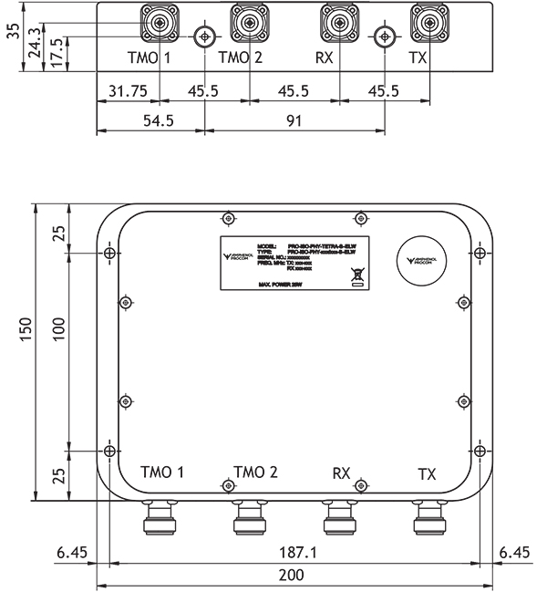 PRO ISO PHY 380 TX RX S2 N hole placing