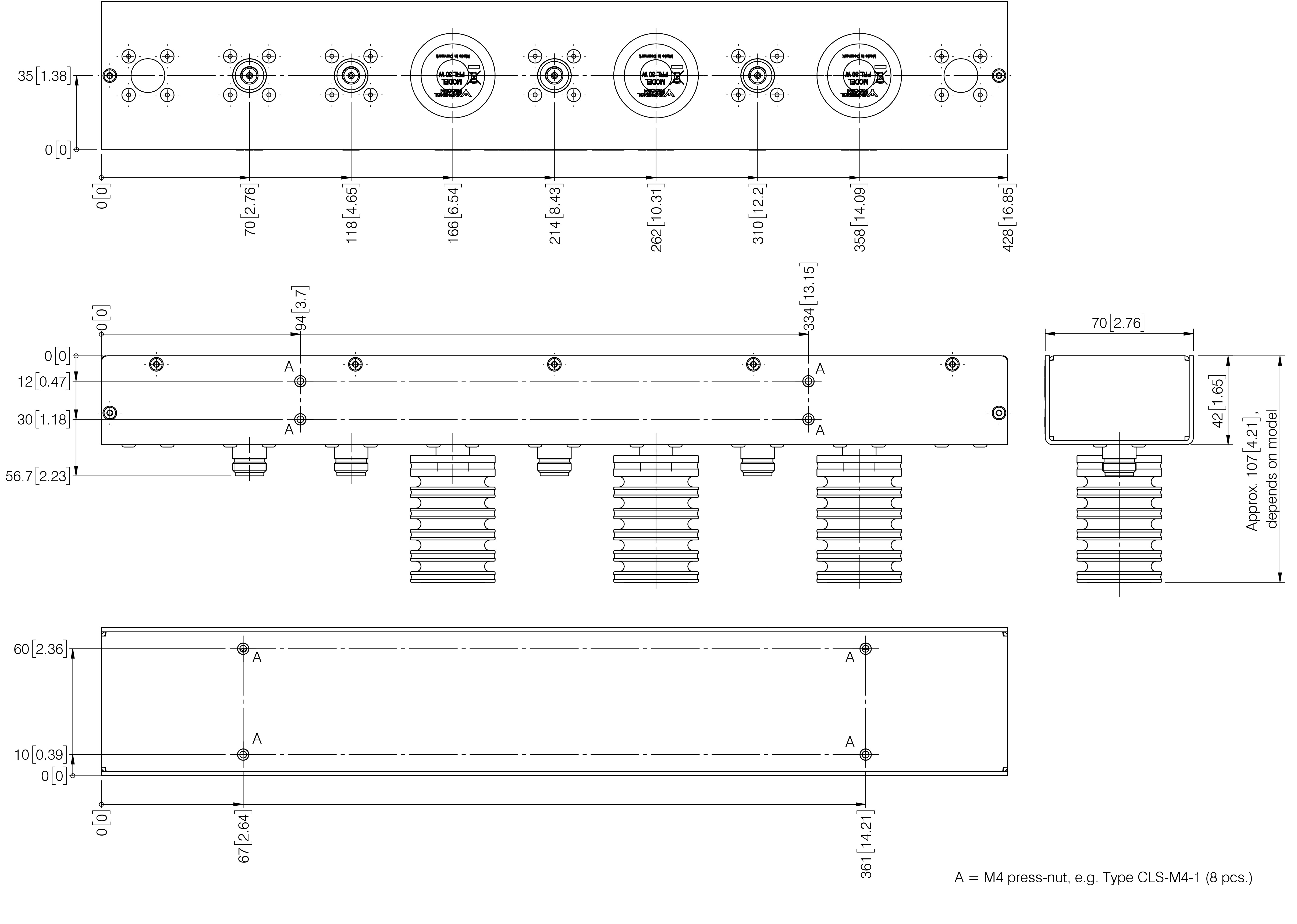 PRO PHY450 3 380 470 Mounting details